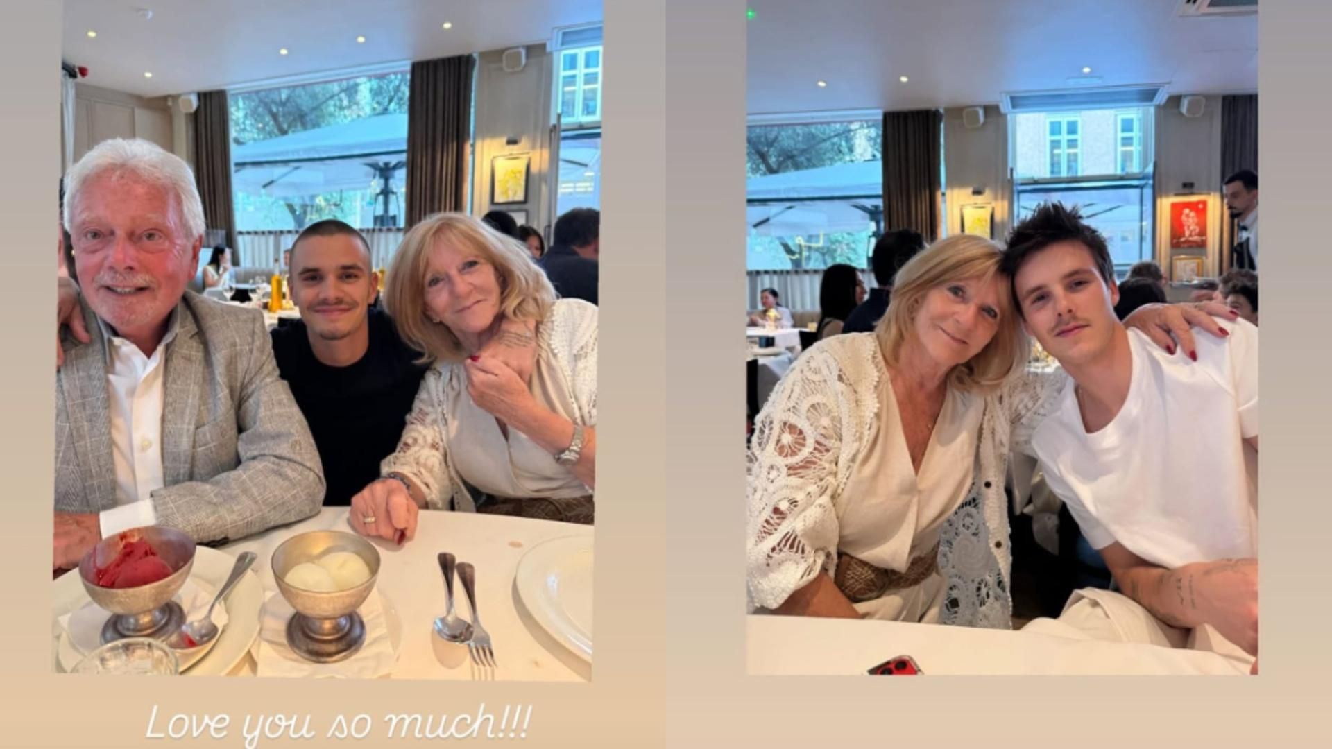 Romeo y Cruz Beckham, en la celebración por el Día del Padre