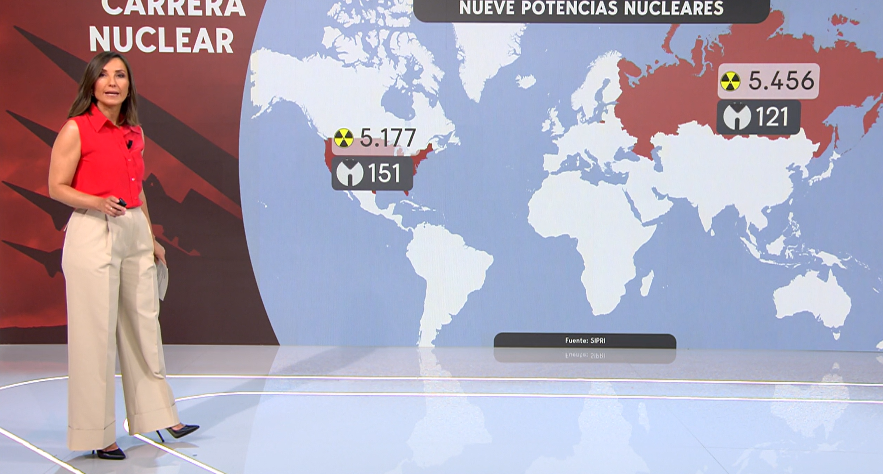 Estados Unidos y Rusia tienen el 90% de las armas nucleares