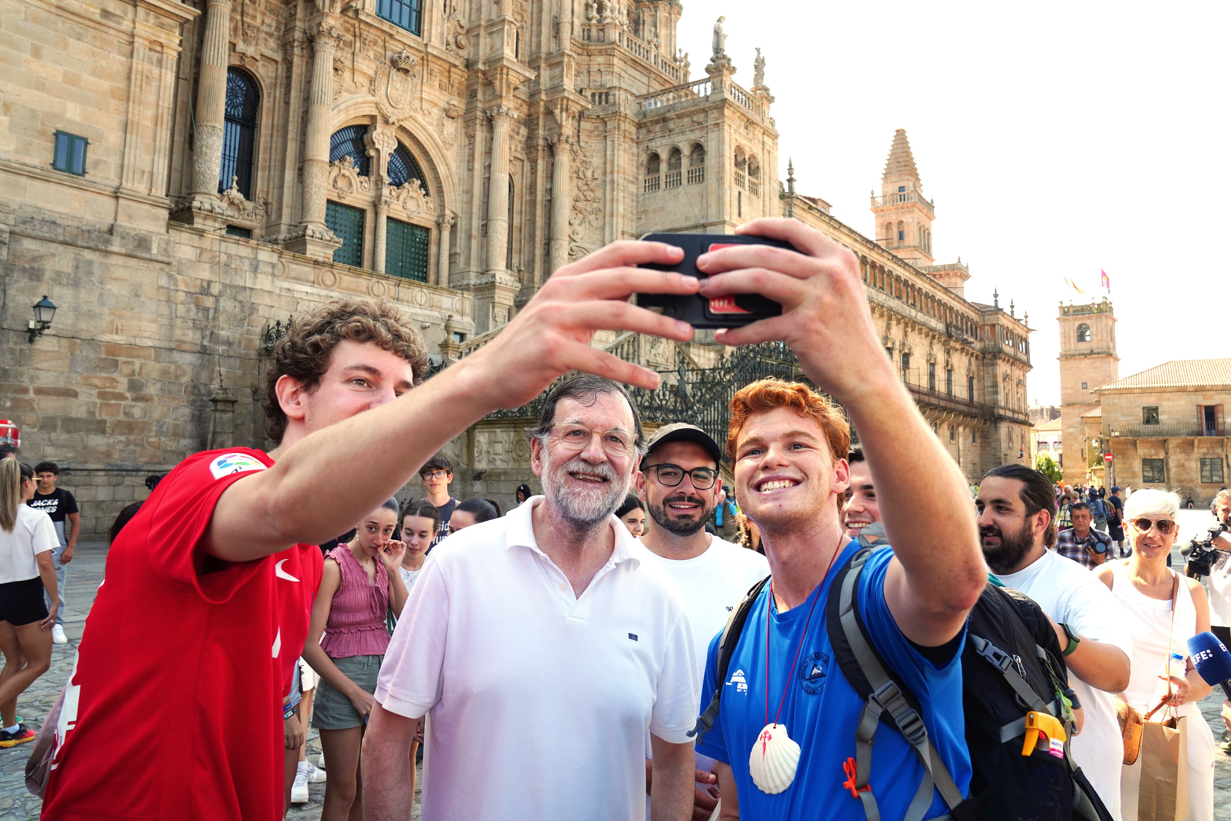 Mariano Rajoy finaliza el Camino de Santiago