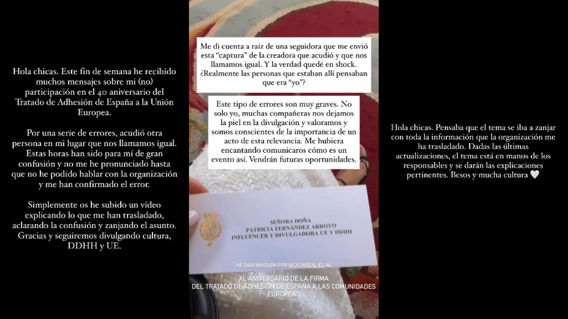 Patricia Fernández da su versión sobre lo ocurrido