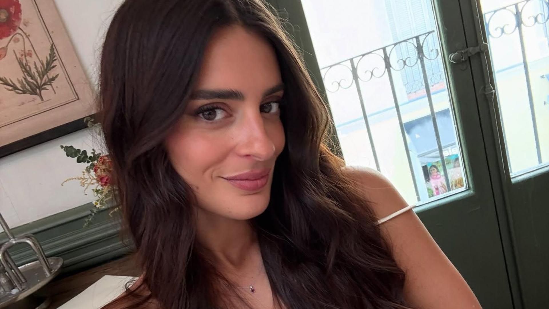 Susana Molina con un vestido de novia