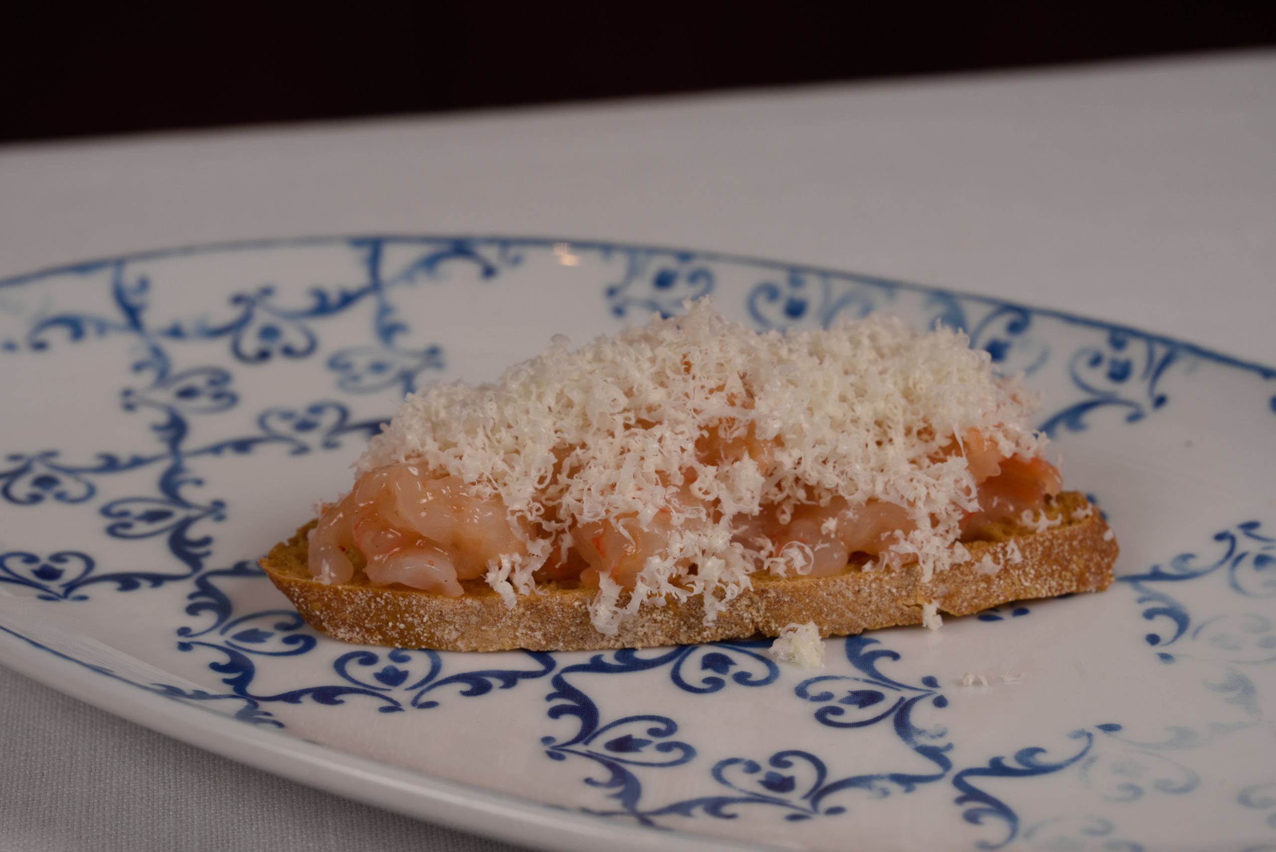 Gamba roja de Palamós y mantequilla semisalada, no necesitas nada más
