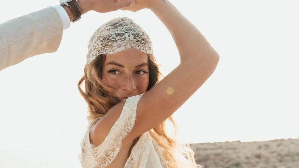 Belén Écija con su vestido de la preboda