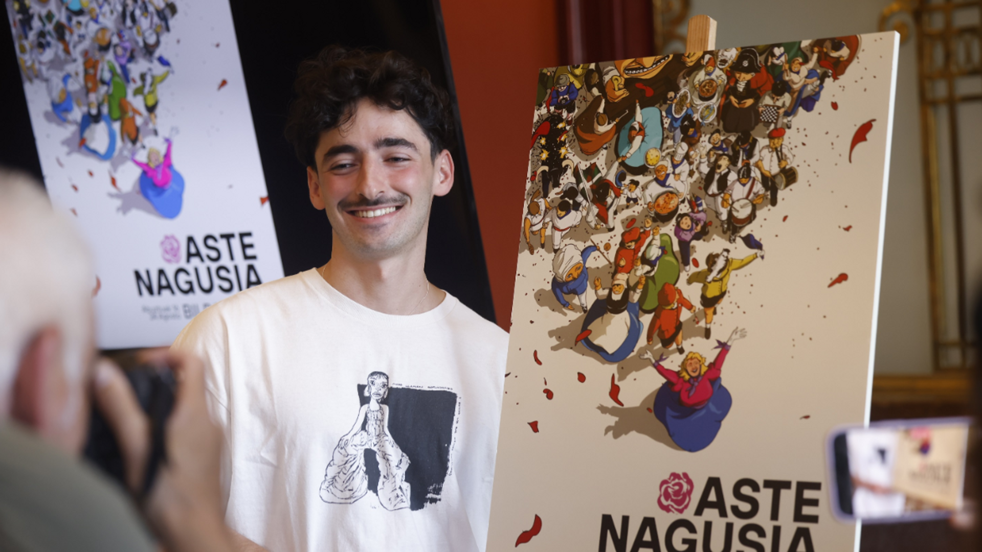 'Camino a Bilbao' es el título de esta obra que se ha convertido en imagen de la Aste Nagusia 2025