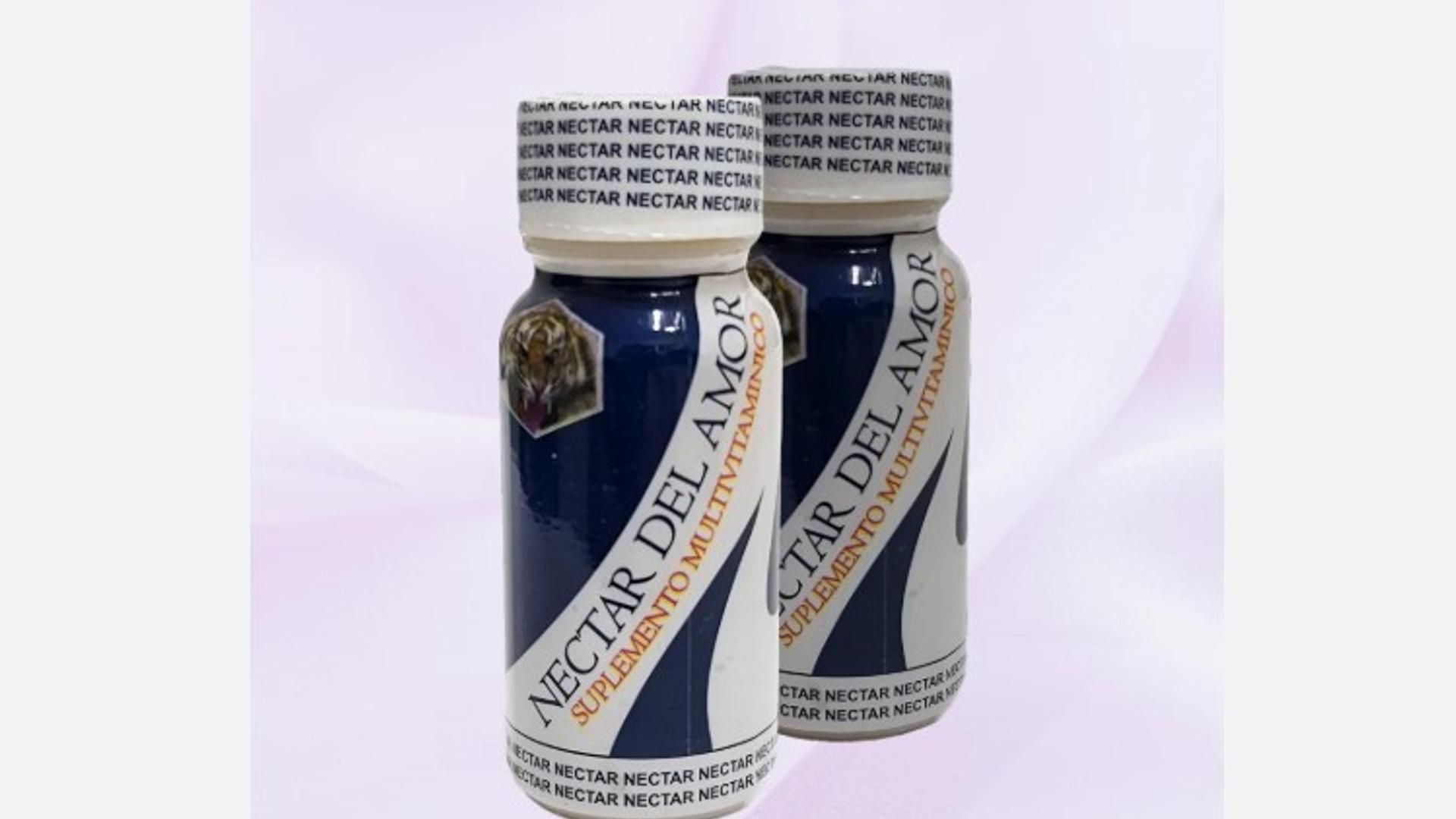 Dos botes de la bebida Néctar del amor retirada por Sanidad