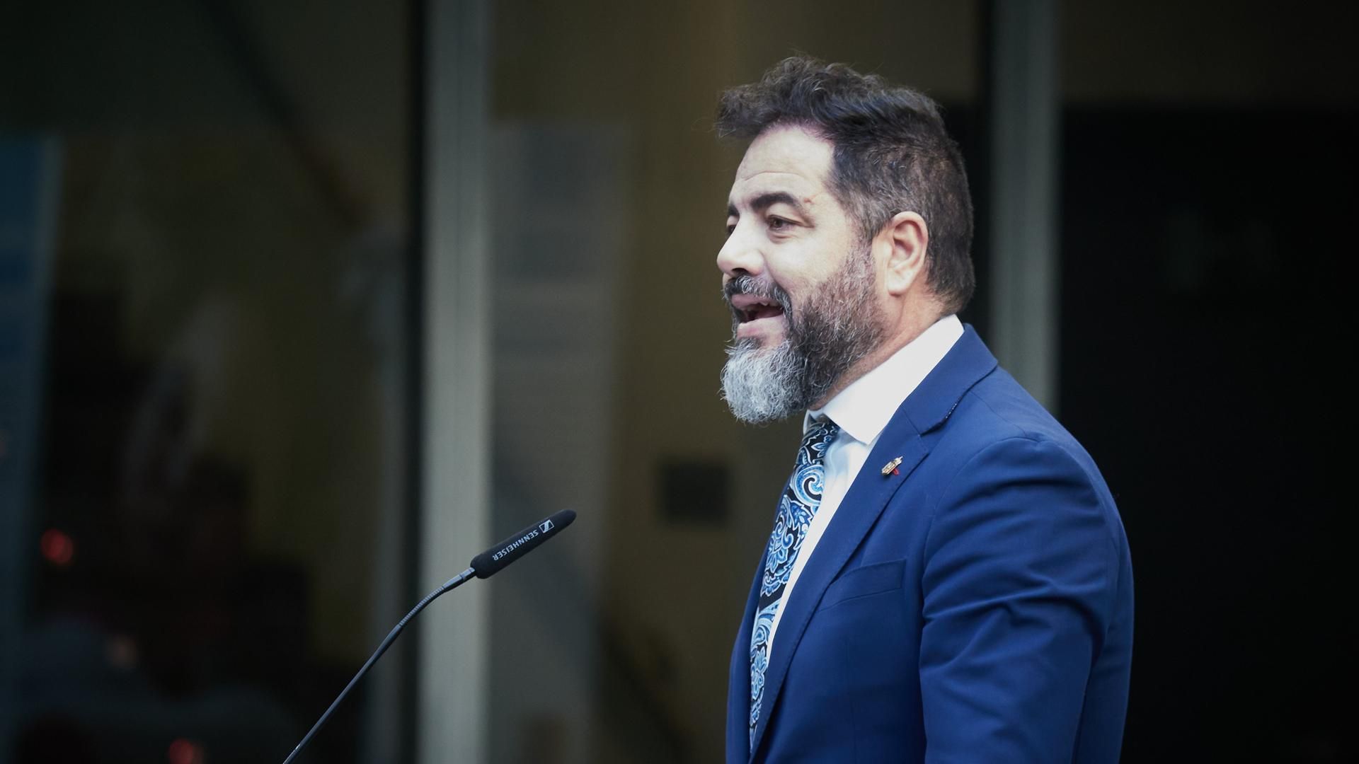 El portavoz del PSN, Ramón Alzórriz