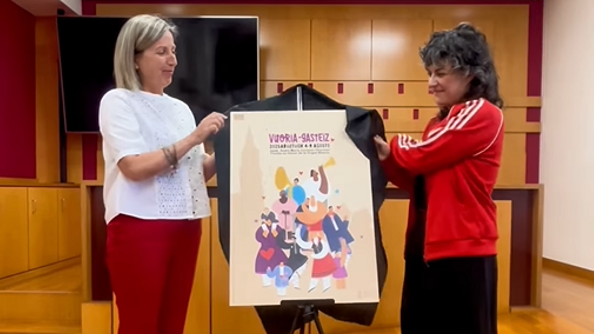 El cartel ‘Guztion jaiak, guztiontzat’ de Ania Sáenz de Buruaga Fernández de Gobeo