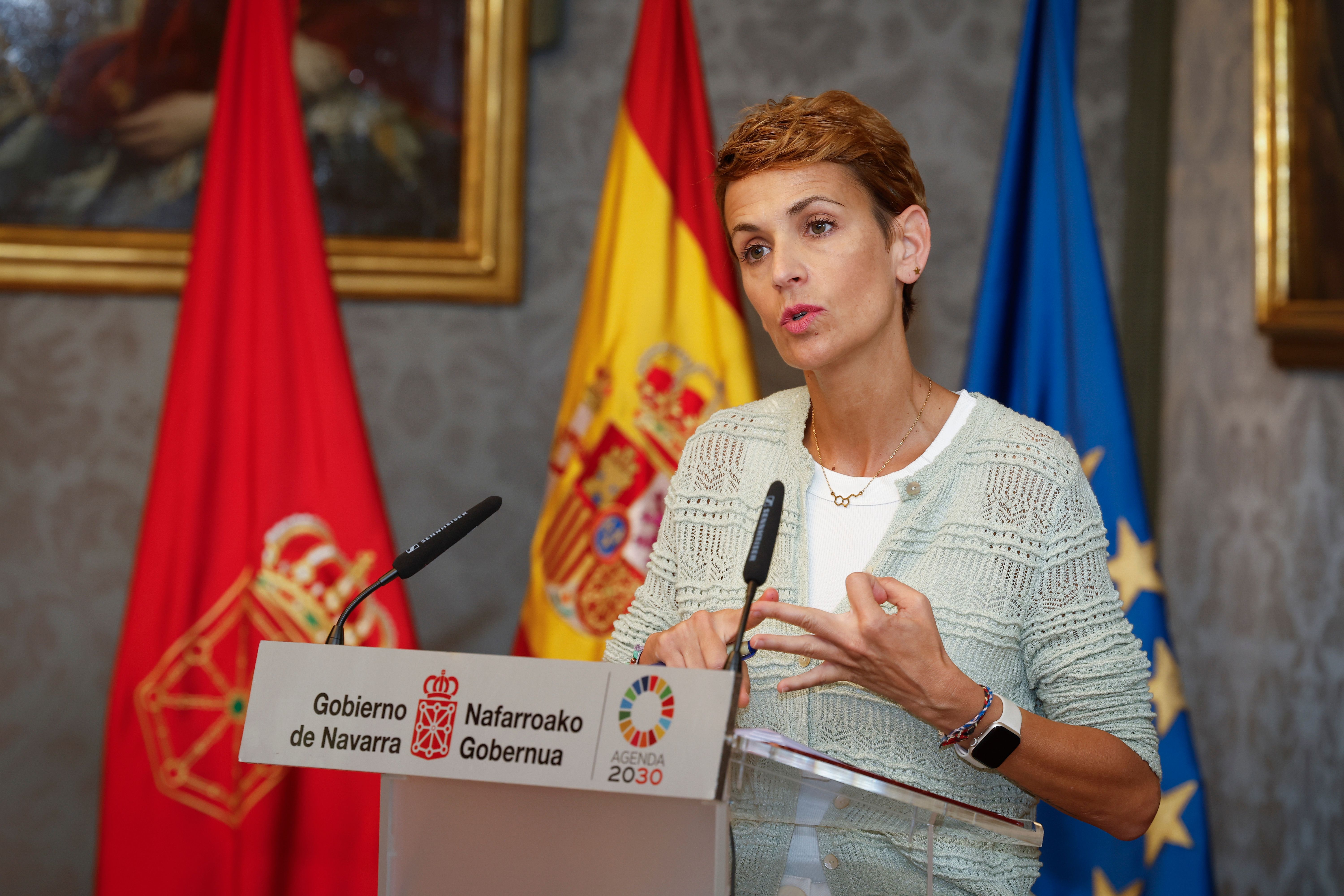 La presidenta navarra María Chivite rechaza dimitir por el caso Koldo