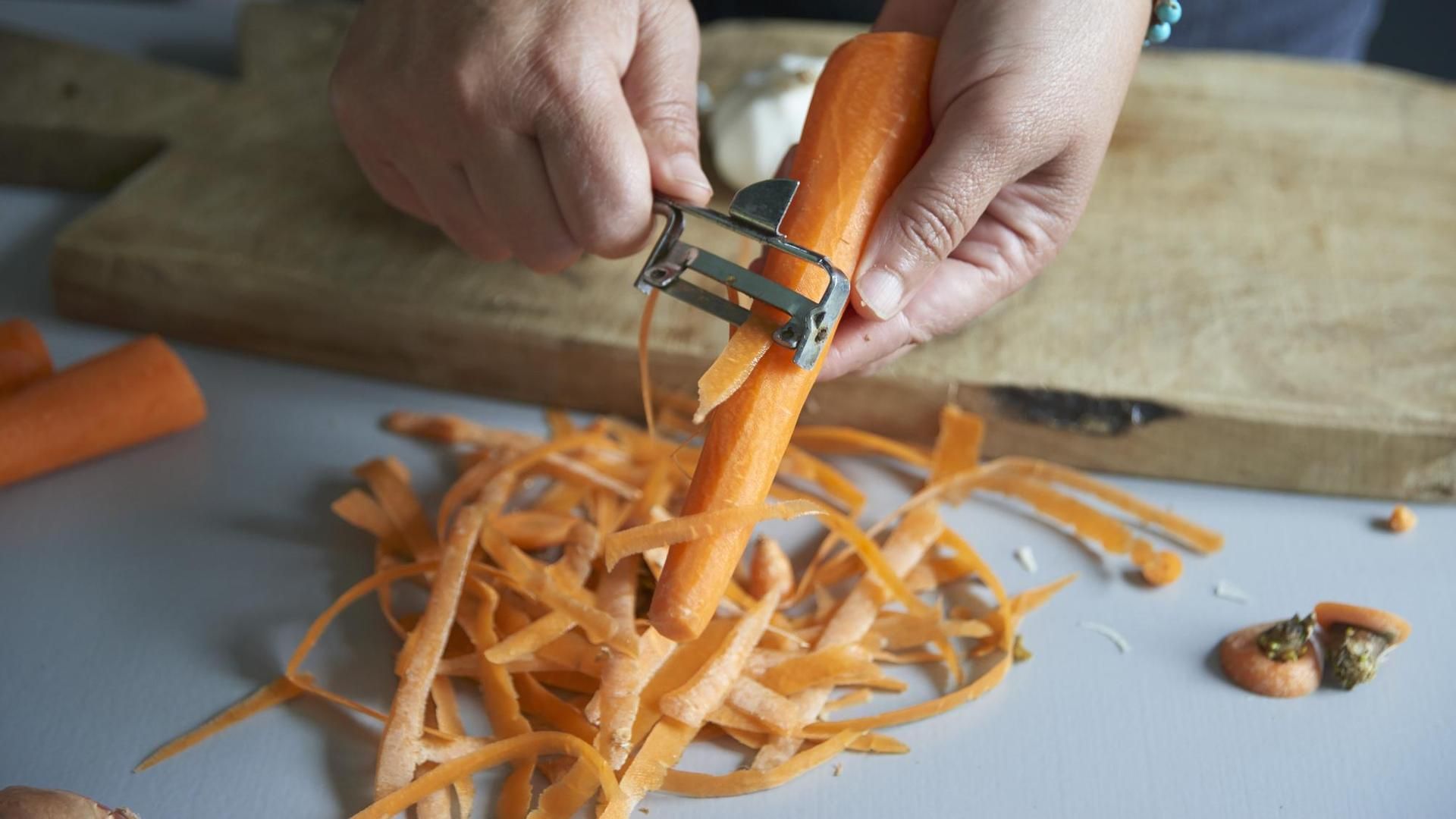 La piel de la zanahoria puede convertirse en un snack