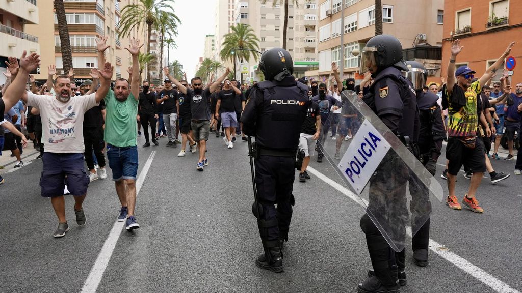 Protesta de los trabajadores del metal de Cádiz