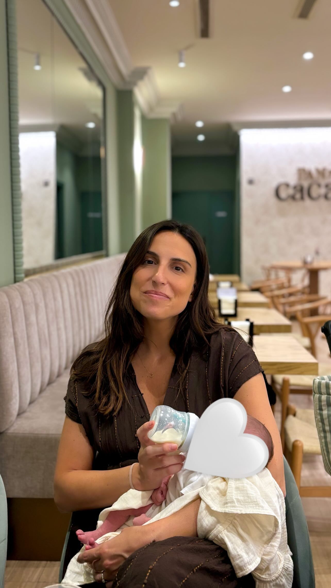 Claudia Collado con su hijo Matías