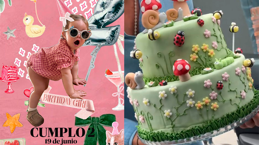 Invitación y tarta del cumple de Vega