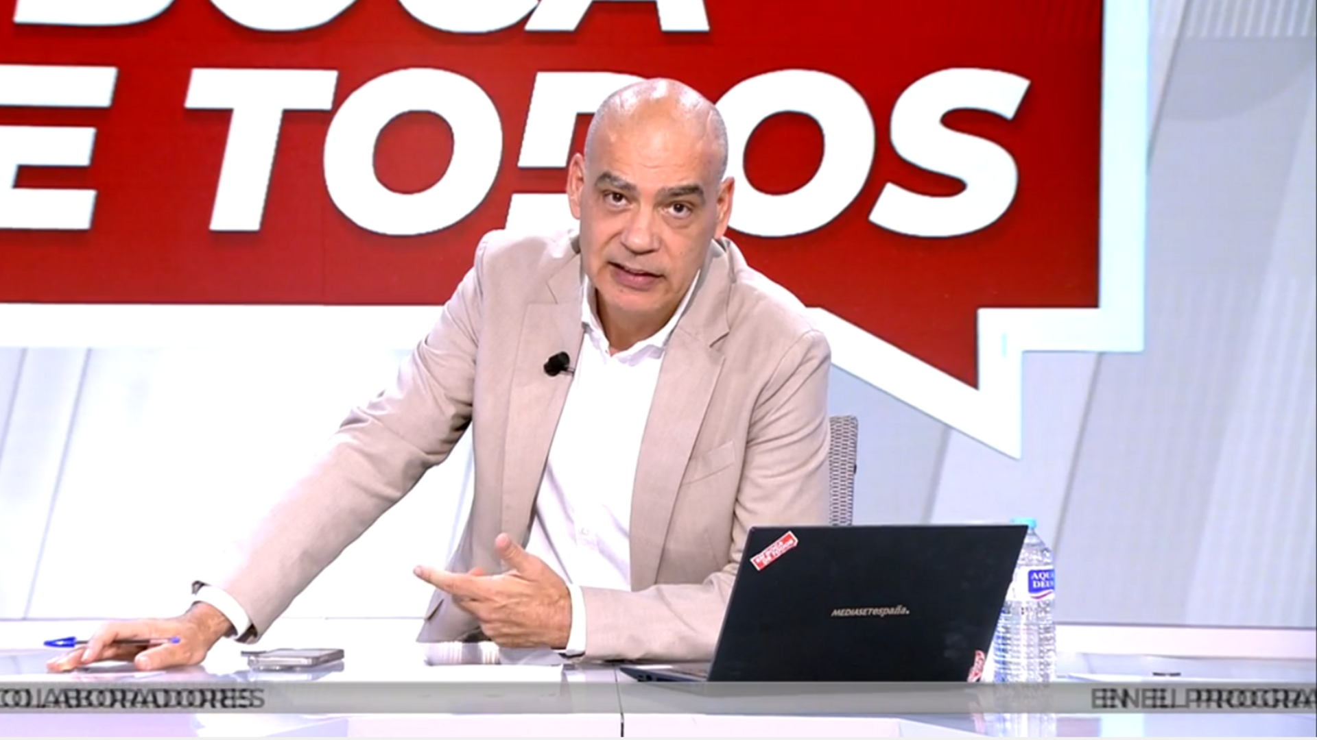 La broma de Nacho Abad al ver acortado 'En boca de todos' por un partido de fútbol: "Ya puedes ganar, Atleti"