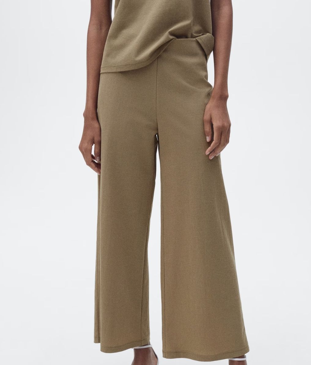 Pantalón palazzo cropped