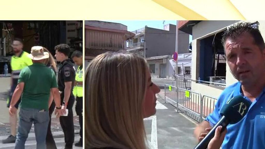 Un vecino del bar que ha explotado en Murcia: “Creemos que una fuga de gas no ha sido”