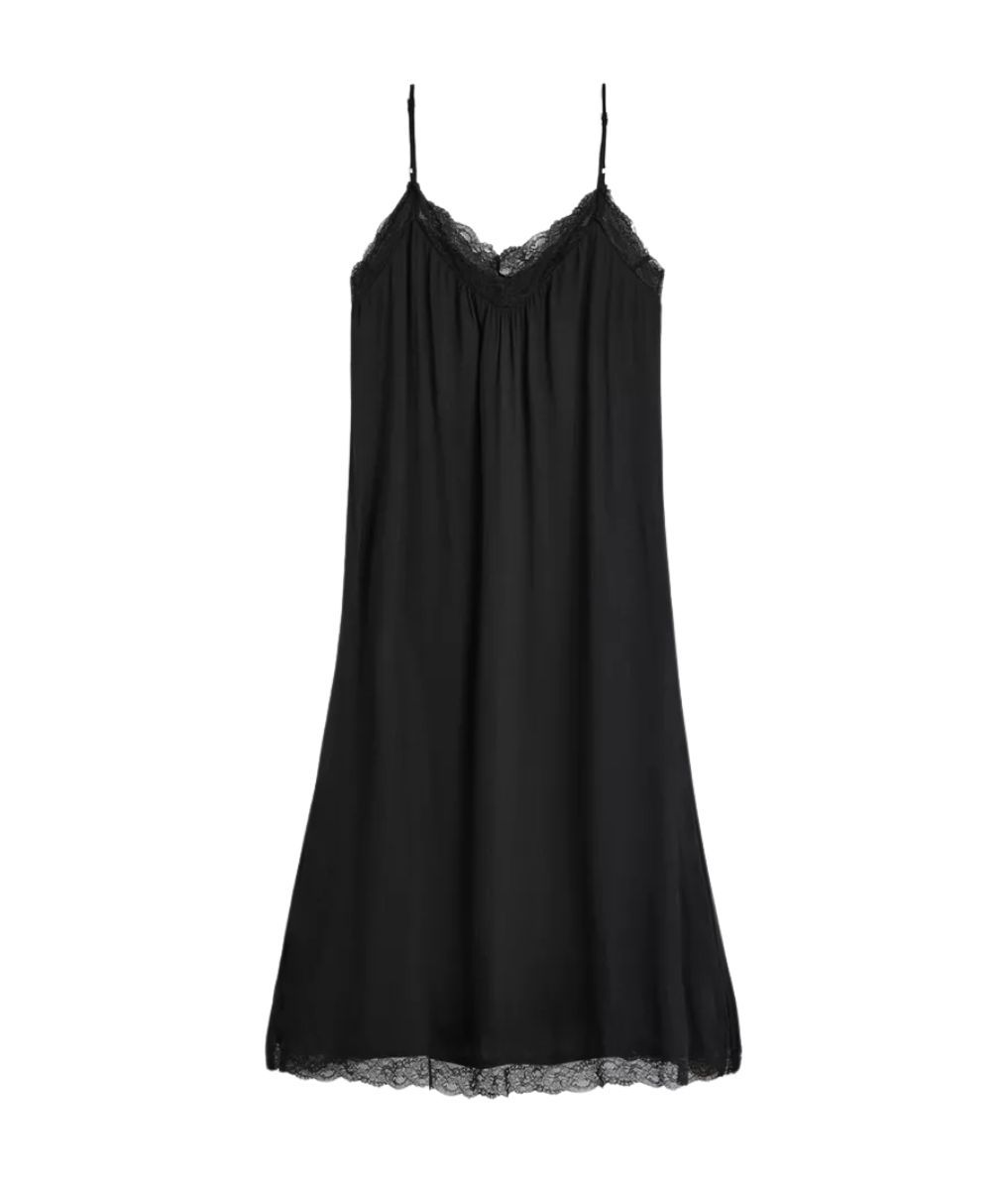 Vestido negro de encaje