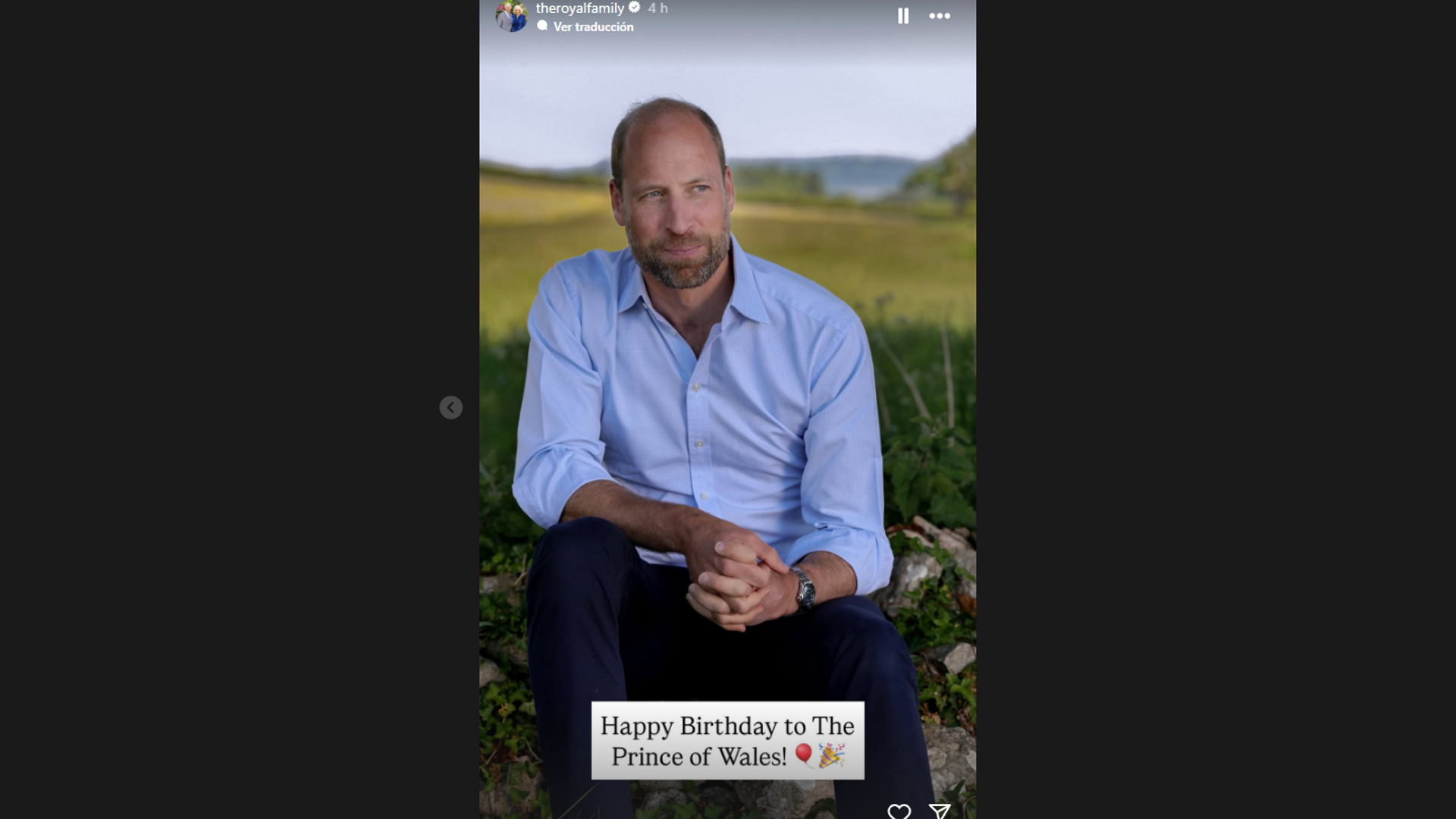 Carlos III y Camila felicitan al príncipe Guillermo