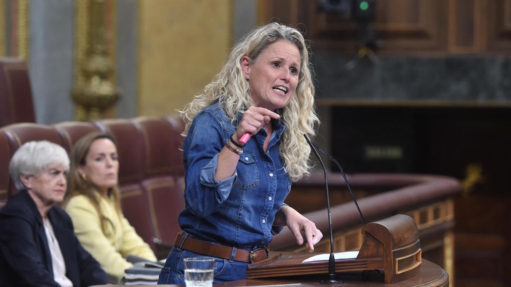 Montse Mínguez, diputada del PSOE, durante un pleno en el Congreso de los Diputados