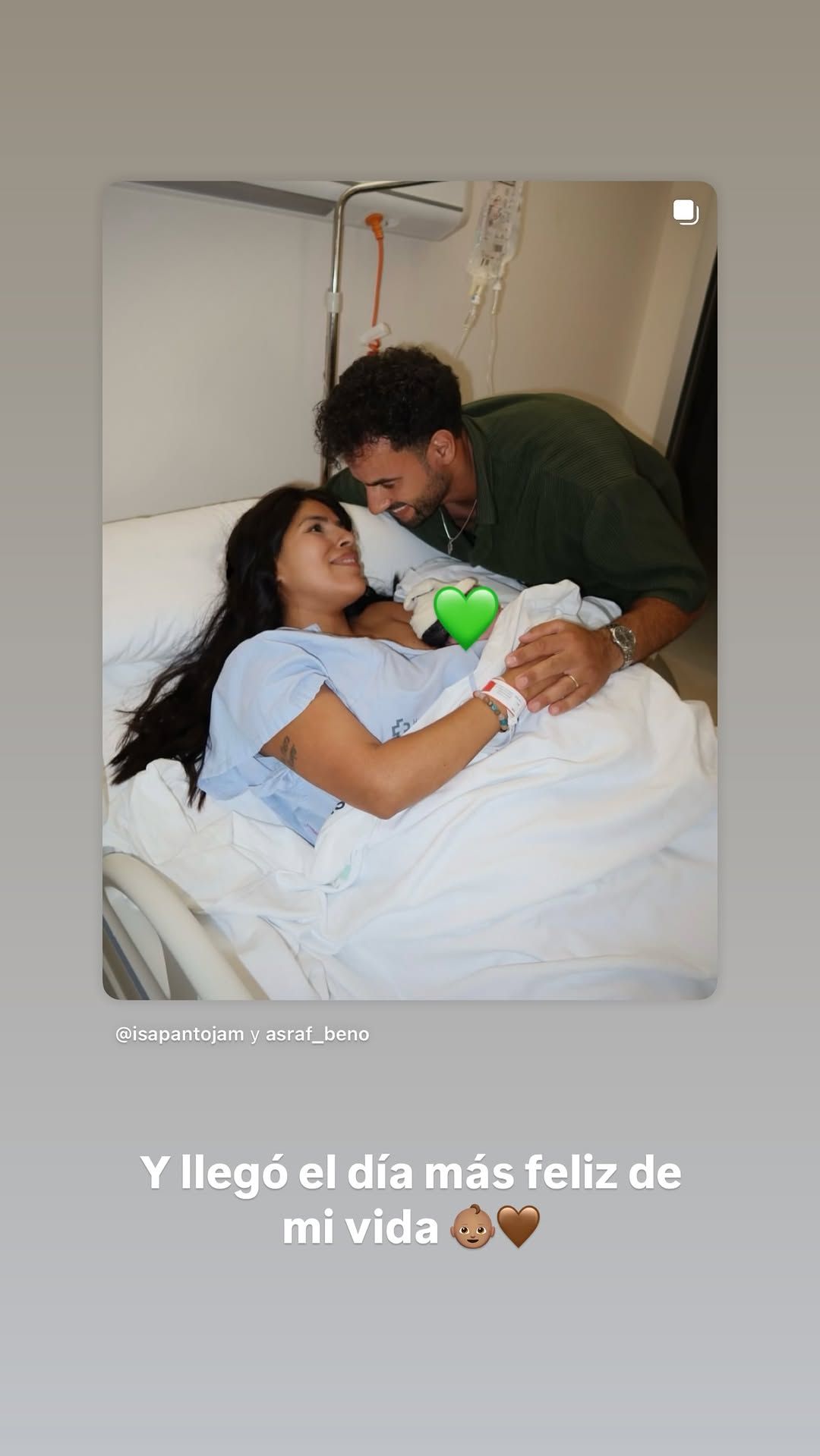 Asraf Beno, emocionado tras el nacimiento de su primer hijo