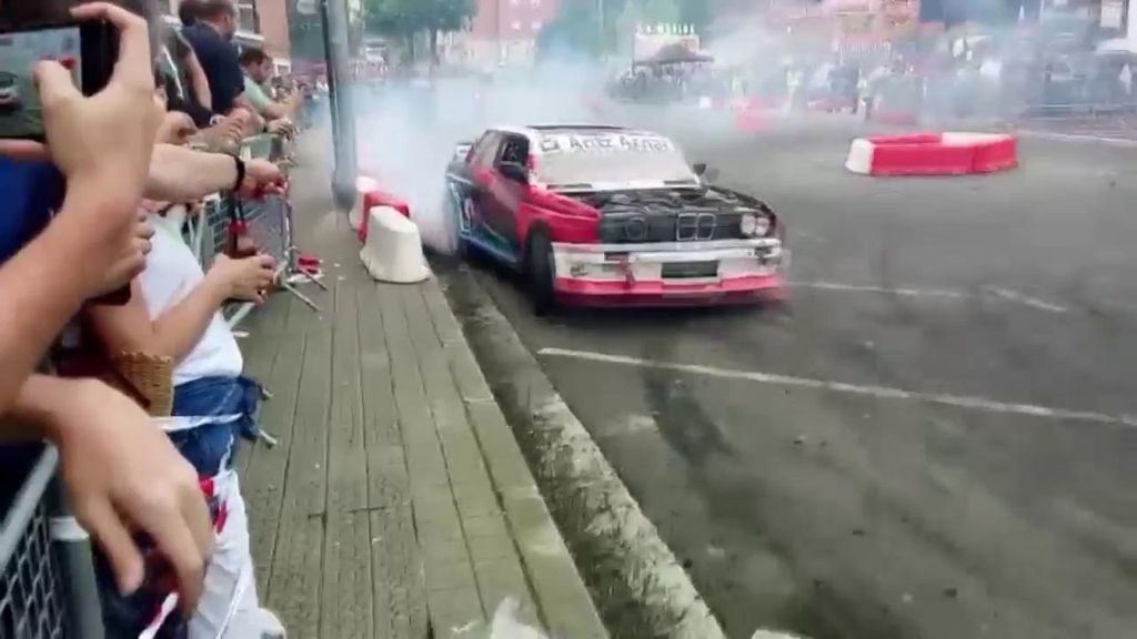 Exhibición de derrapes con heridos en Galdakao