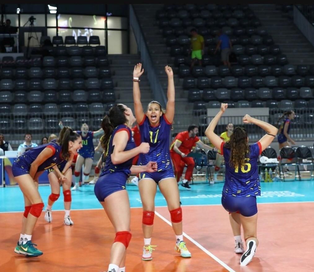 Imagen captada durante un partido de voleibol