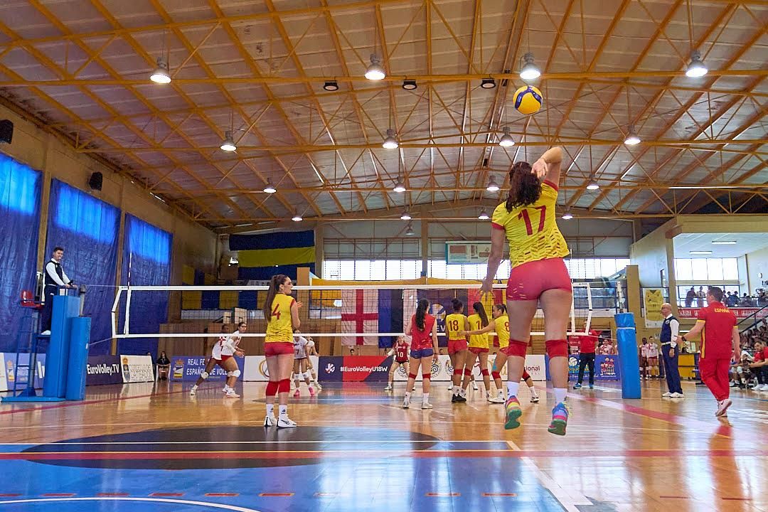 Imagen captada durante un partido de voleibol