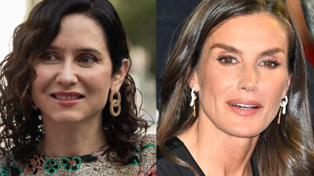 Isabel Díaz Ayuso y la reina Letizia, en un montaje de fotos