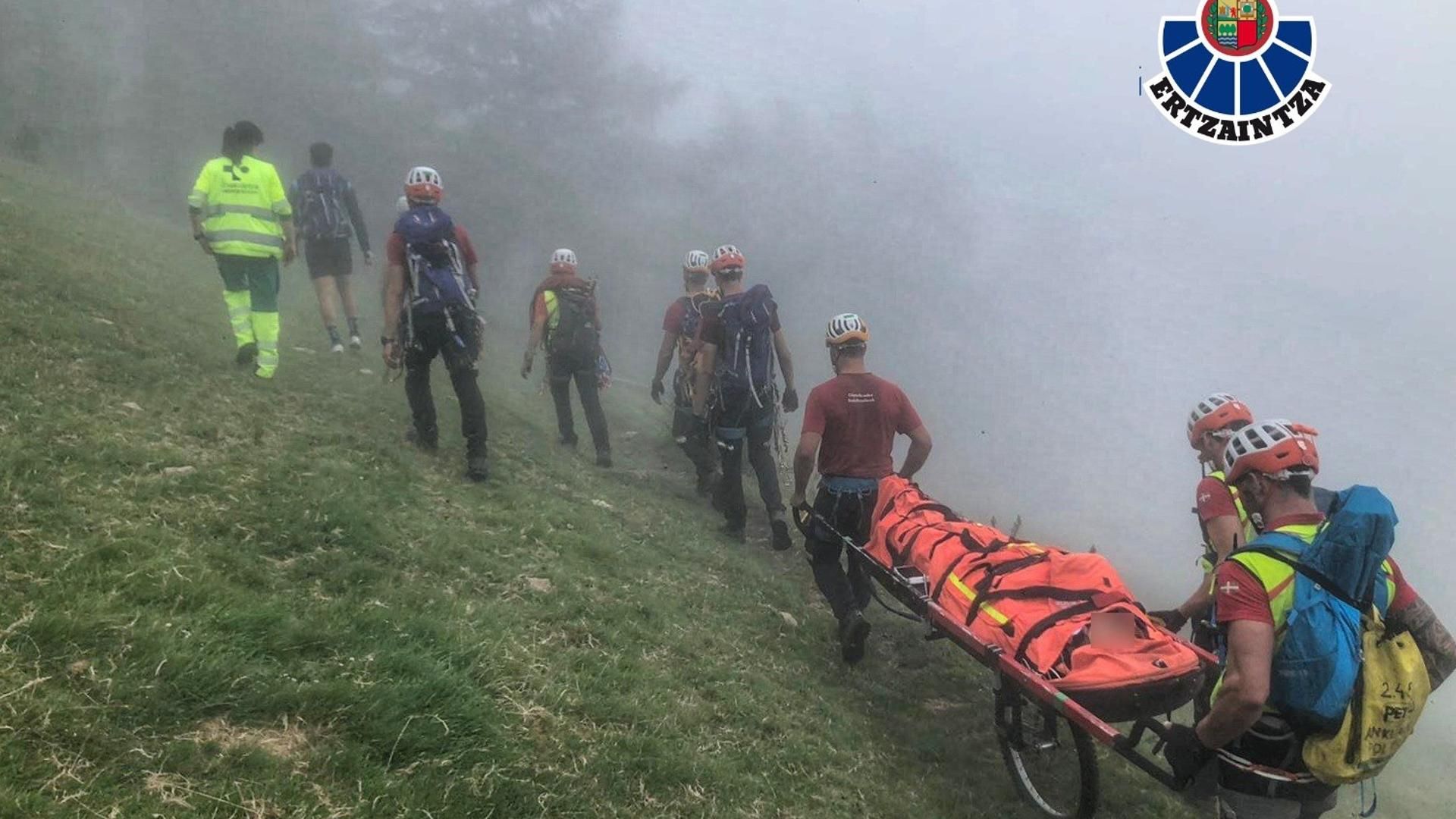 La espesa niebla impidió la participación de medios aéreos en el rescate