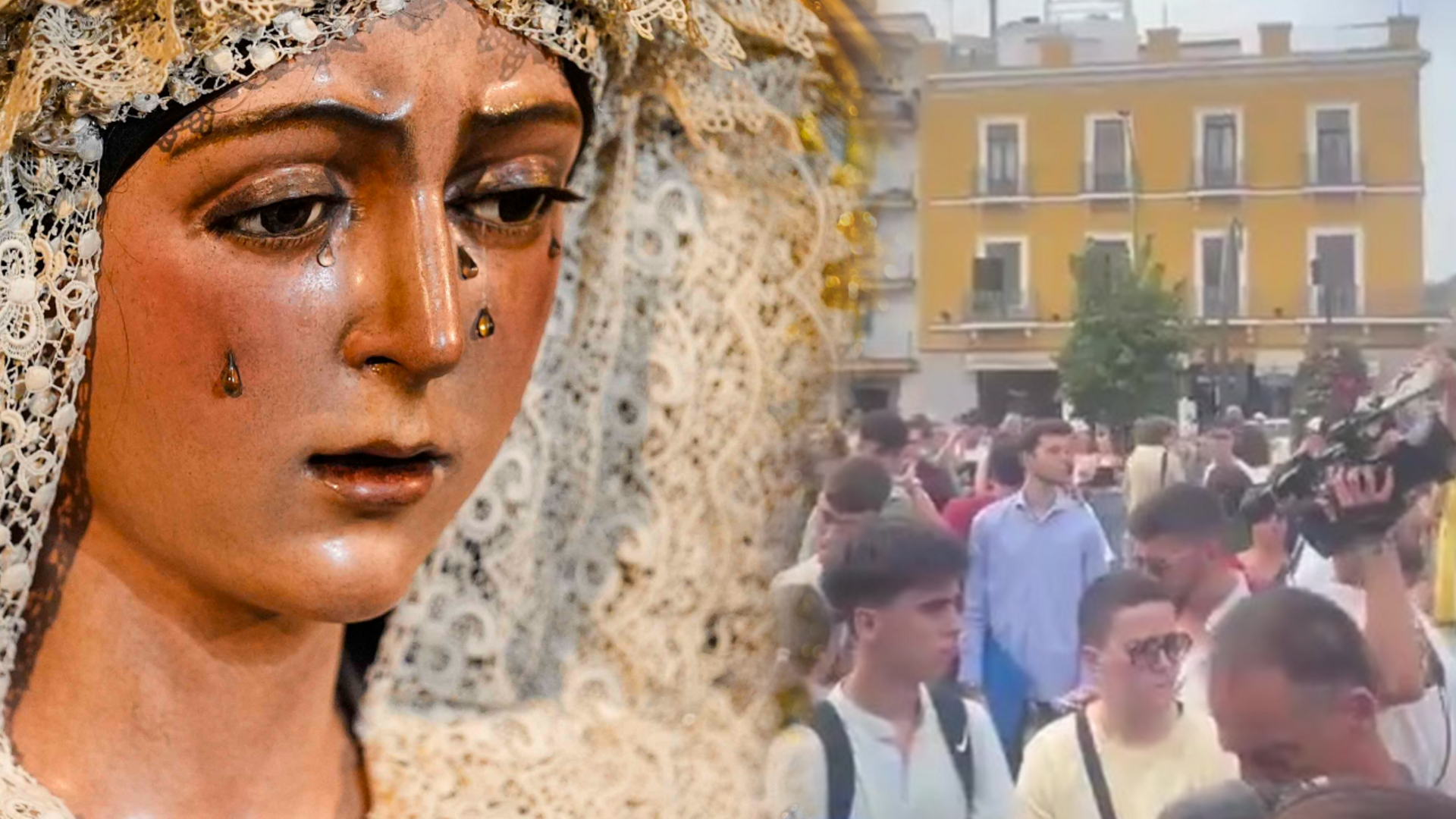 Manifestación tras la restauración de la Macarena