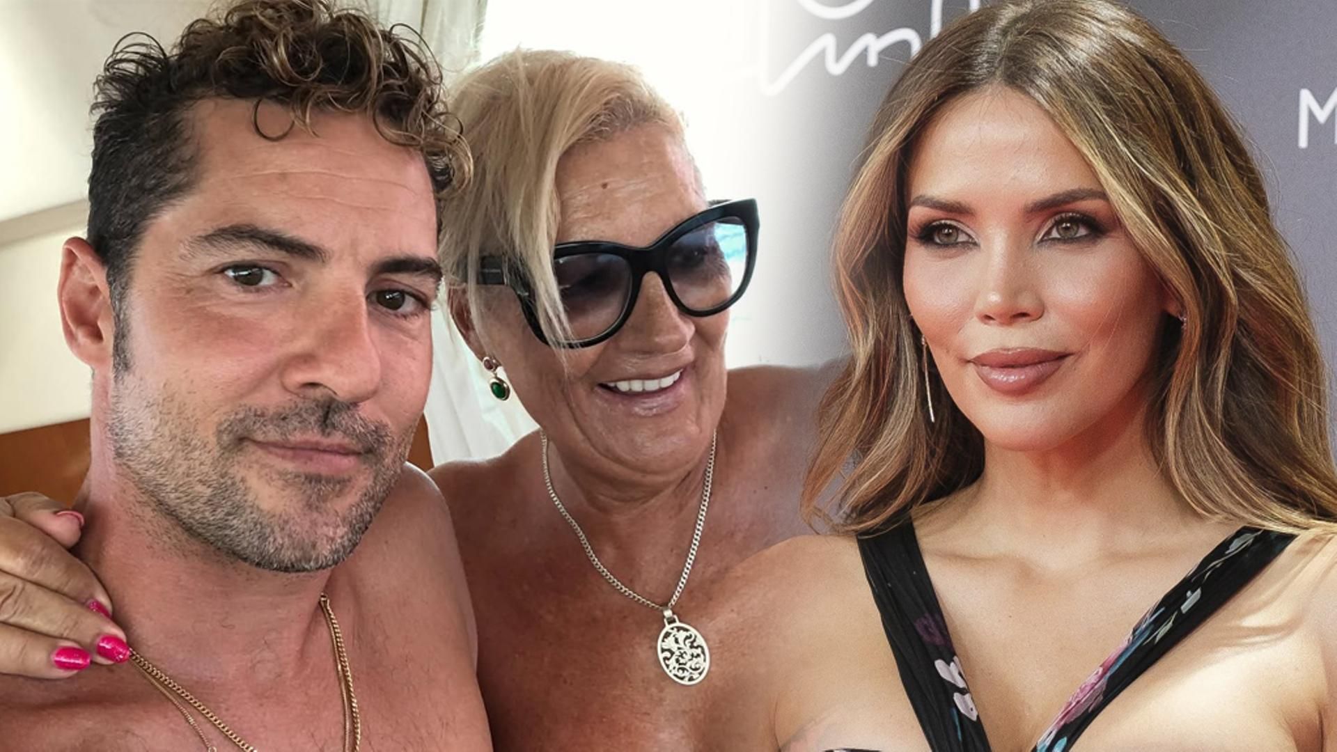David Bisbal, su madre y Rosanna Zanetti