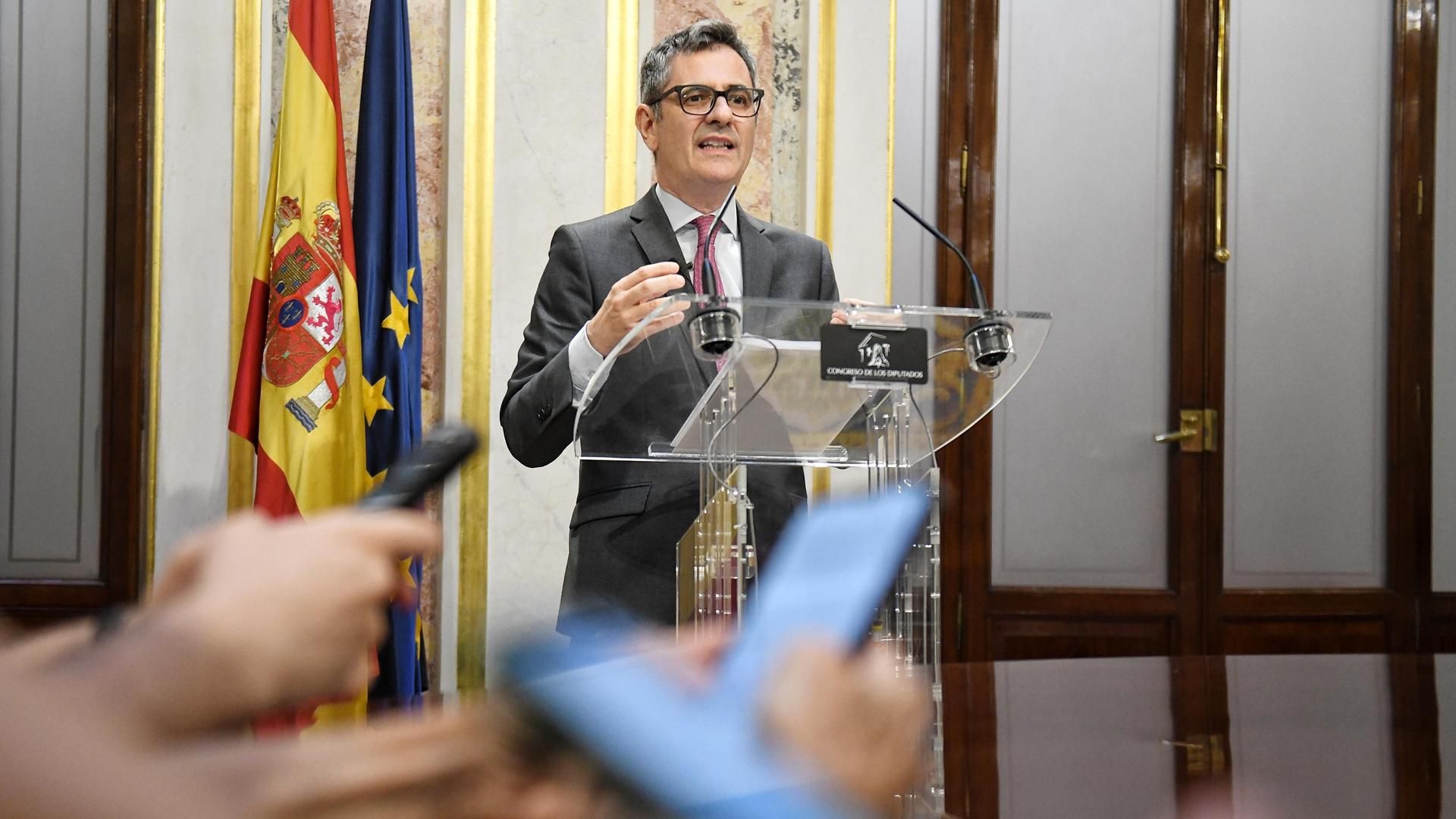 El ministro de Justicia, Félix Bolaños