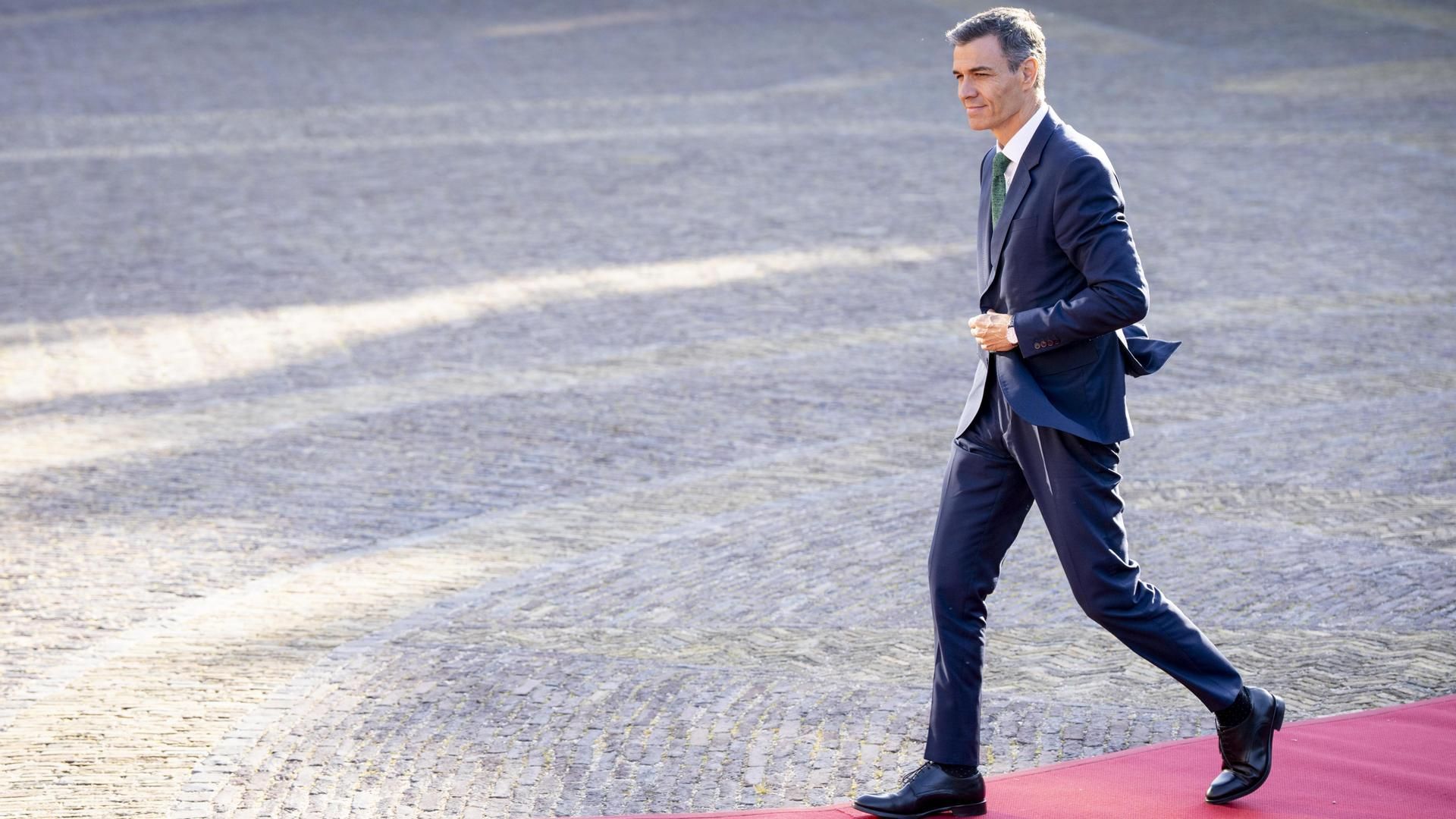 Pedro Sánchez, en el palacio Huis ten Bosch de La Haya 