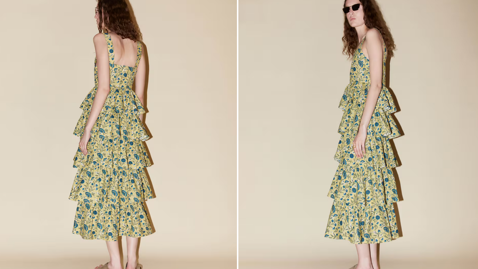 Vestido amarillo con volantes