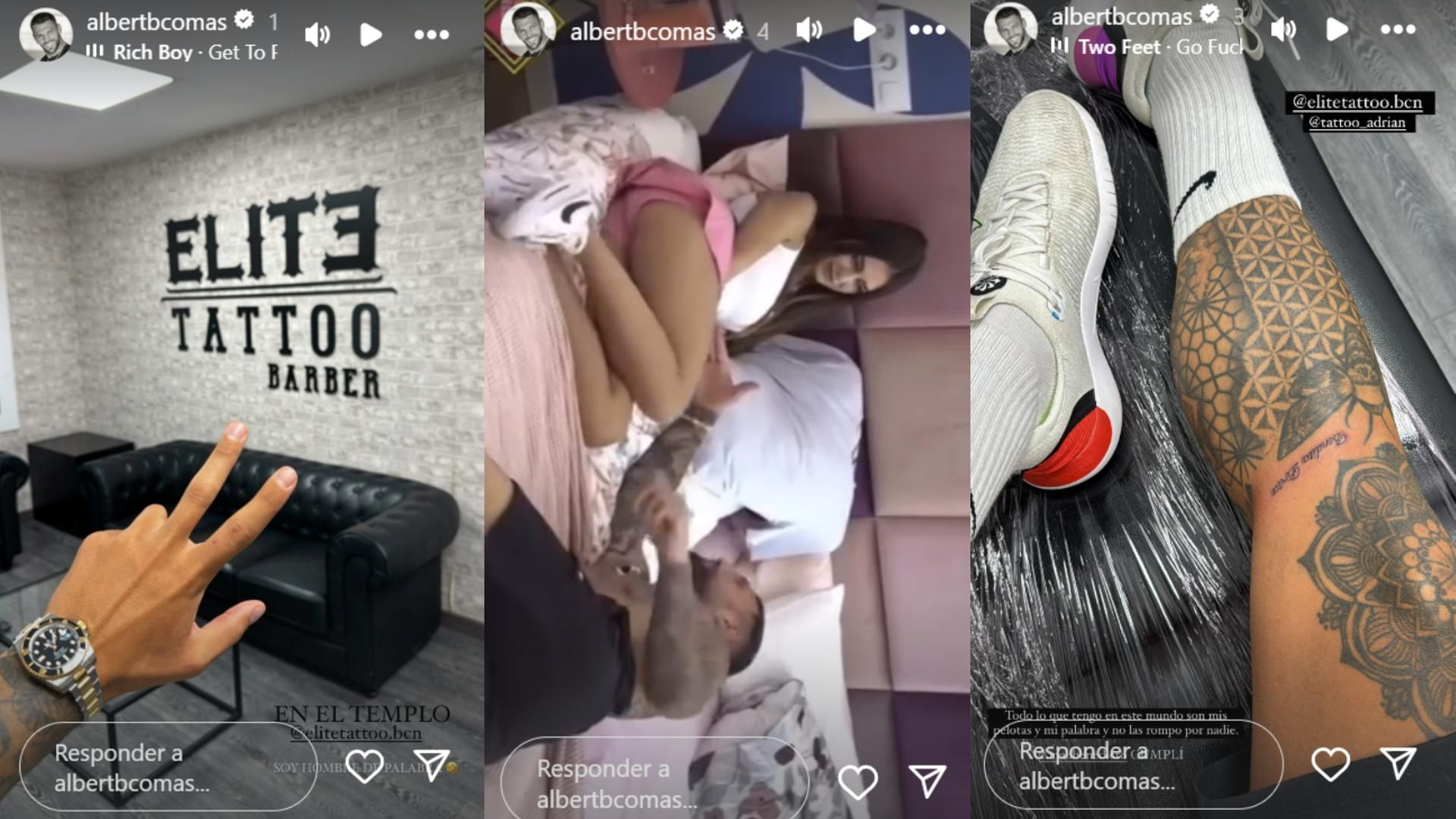 Albert Barranco se tatúa por Maica Benedicto