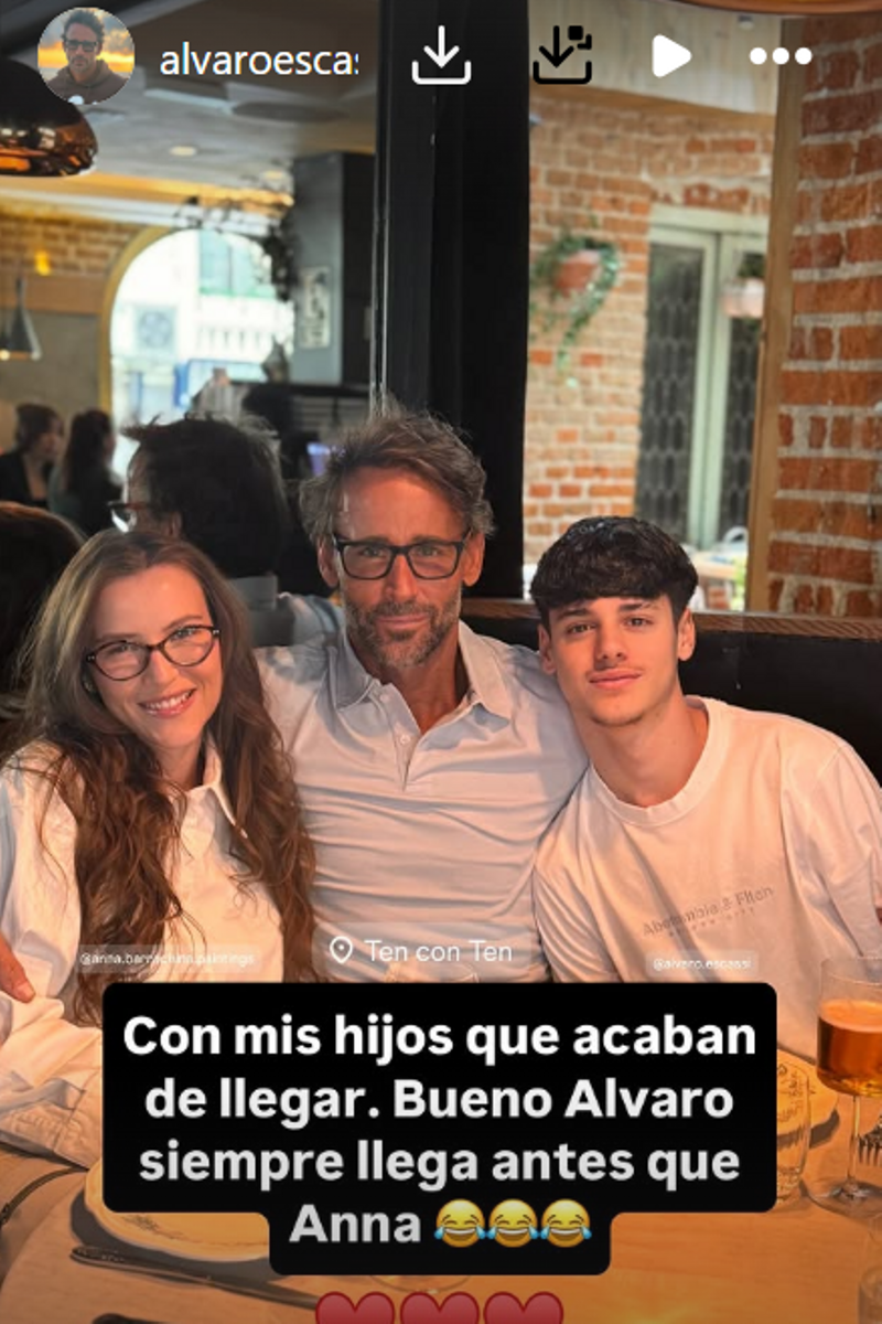 Álvaro Escassi ha presumido de la cita en Madrid que ha tenido junto a sus hijos: la foto