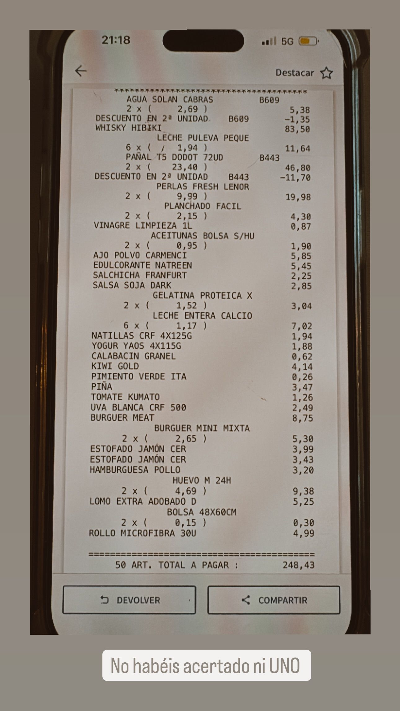 El hijo de Makoke se gasta casi 100 euros en una botella de Whisky