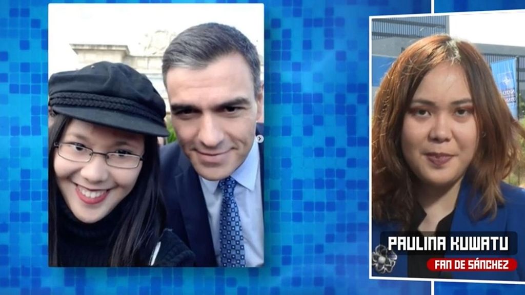 Hablamos con la fan de Pedro Sánchez que ha irrumpido en su rueda de prensa de la OTAN: ''¡No te rindas, te queremos!''
