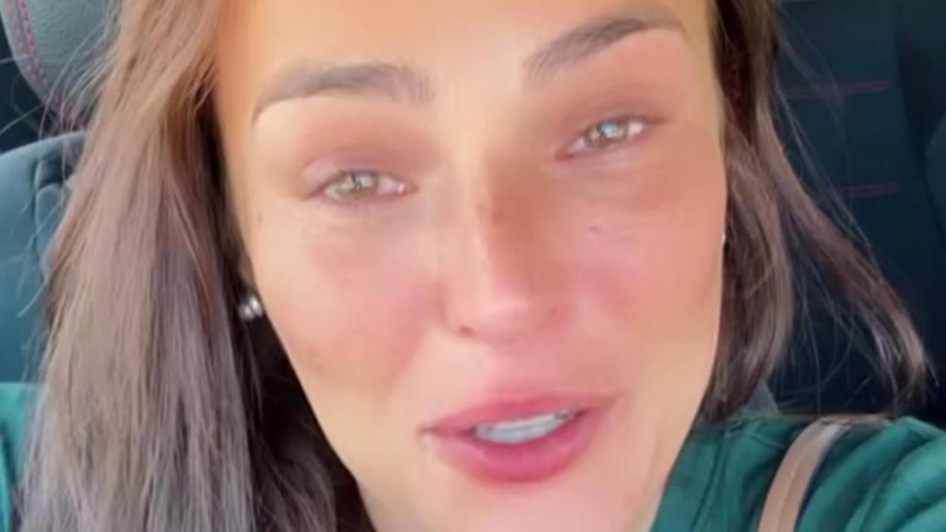 Marta Peñate, entre lágrimas, cuenta que ha expulsado el embrión