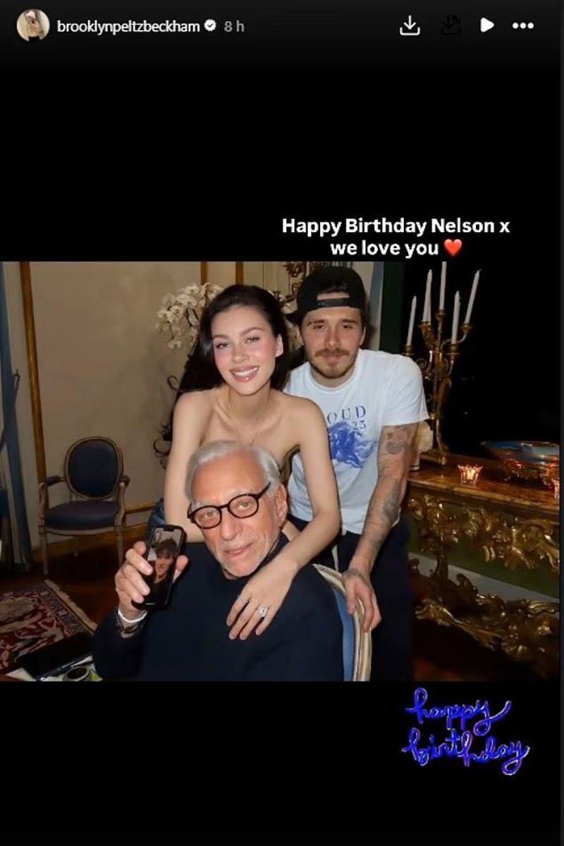 El mensaje de Brooklyn Beckham a su suegro por su cumpleaños