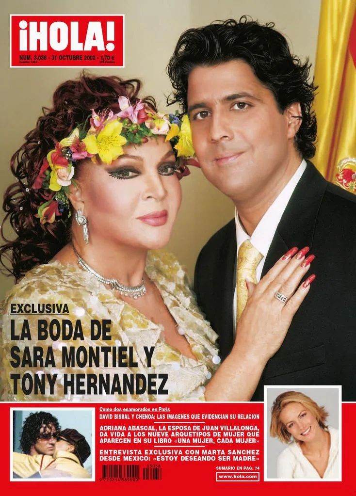 Portada de la boda de Sara Montiel y Tony Hernández