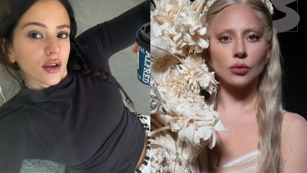 Rosalía y Lady Gaga, en un montaje de fotos