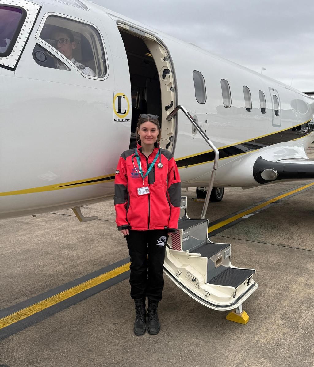 Alexia momentos previos a iniciar un traslado