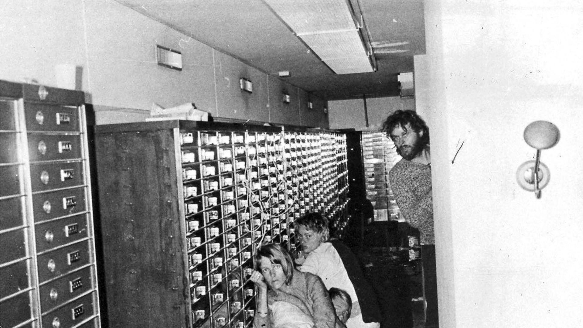 Imagen del atraco en el sótano del banco Kreditbanken, en Norrmalmstorg, Estocolmo