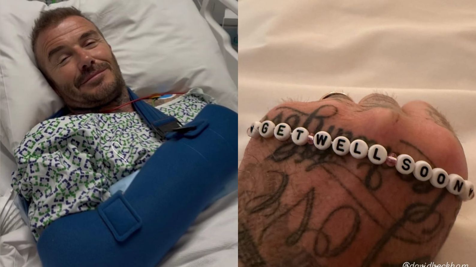 Las fotografías de David Beckham en el hospital