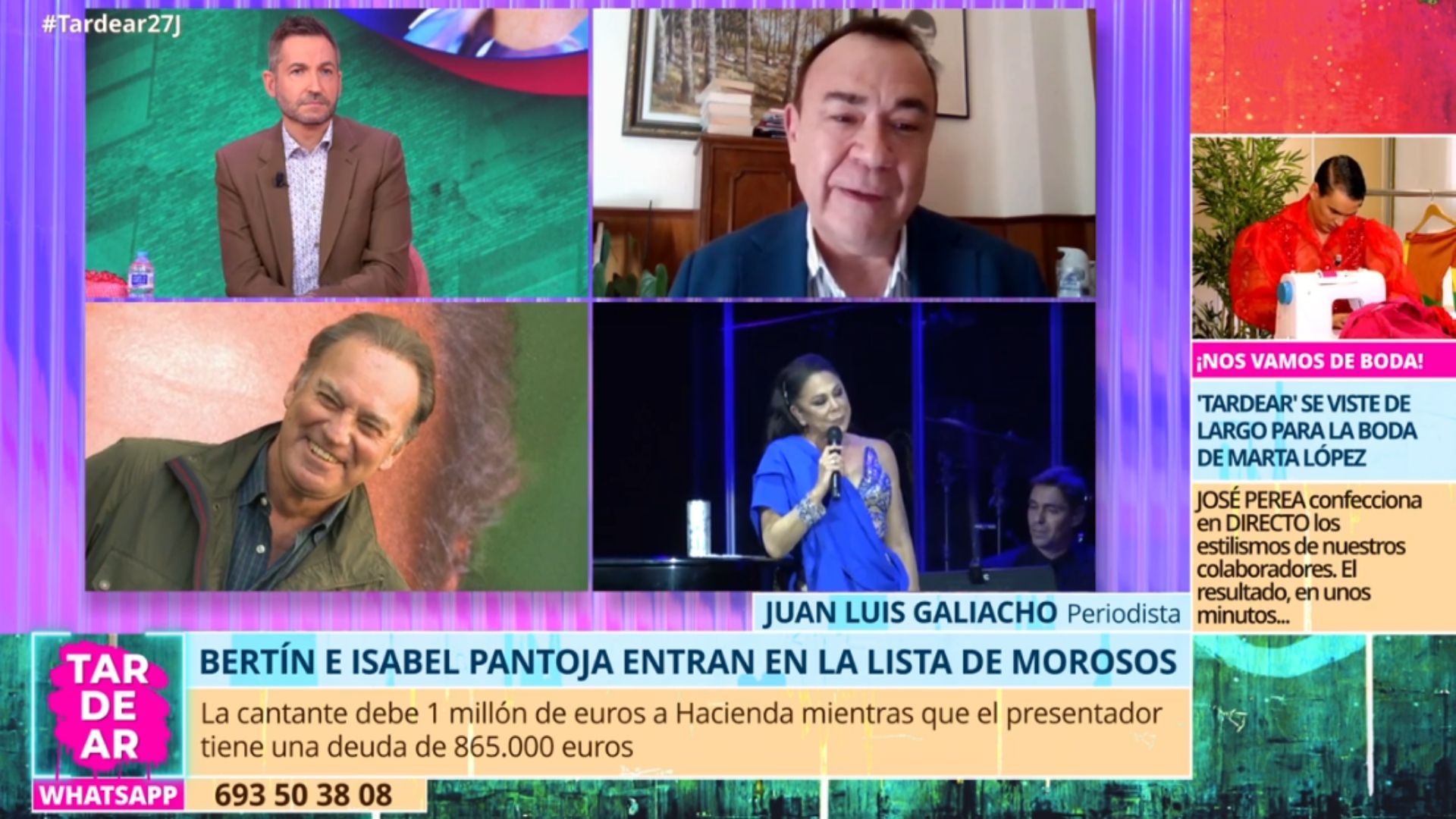 Bertín Osborne e Isabel Pantoja entran en la lista de morosos de Hacienda Tardear 2025 Programa 447