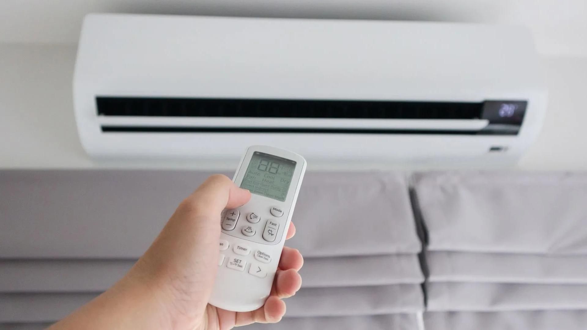 Un aparato de aire acondicionado