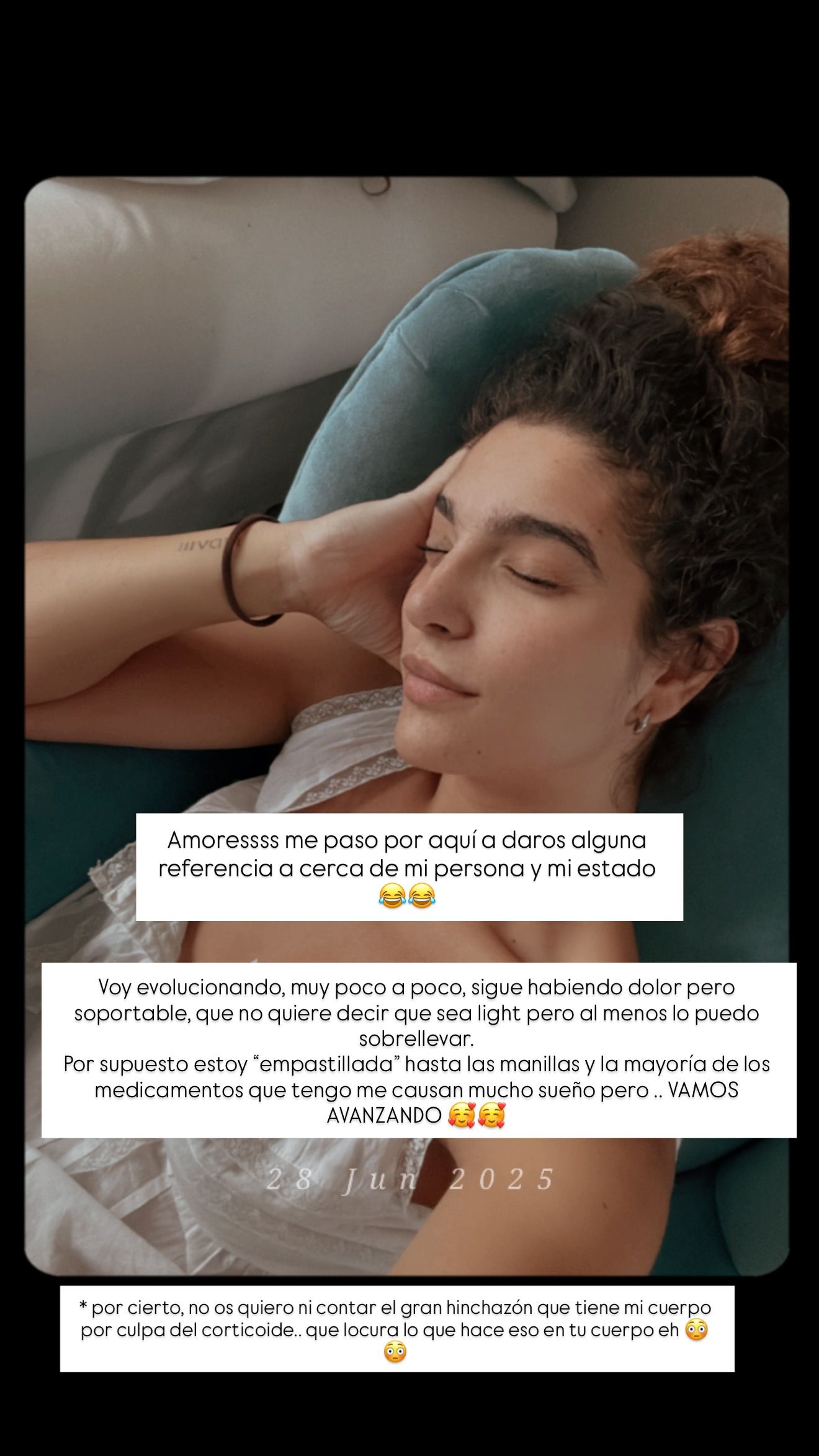 Alma Cortés Bollo después de pasar por el hospital