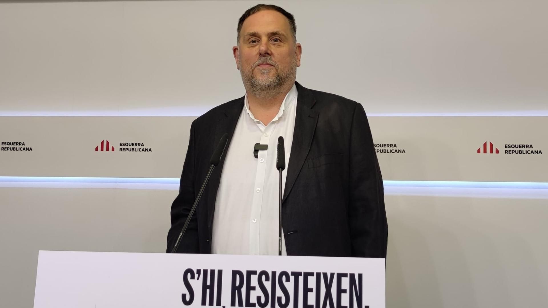 El presidente de ERC, Oriol Junqueras,