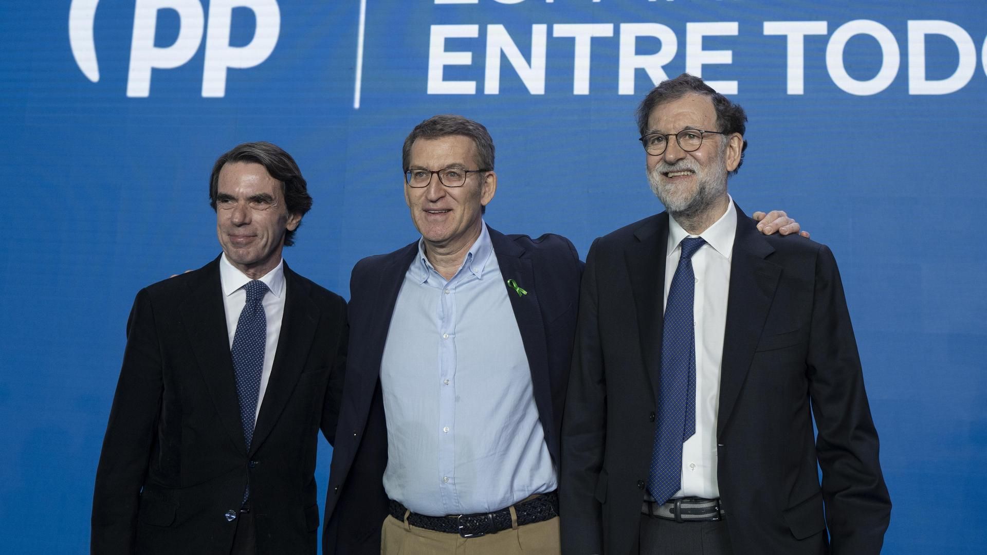 José María Aznar, Alberto Núñez Feijóo y Mariano Rajoy participarán en el XXI Congreso Nacional del PP bajo el lema 'Toma partido por España'