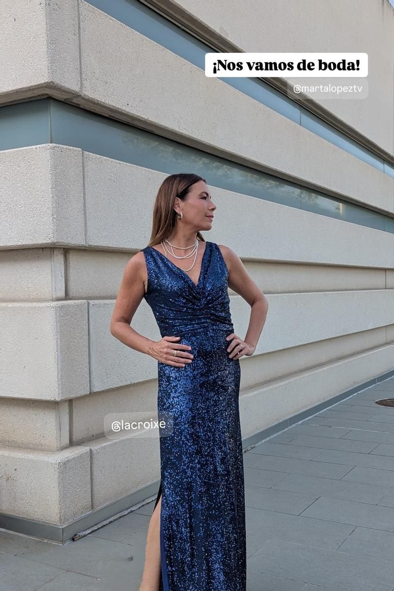 Silvia Taulés, en la boda de Marta López y Alejandro Huerta